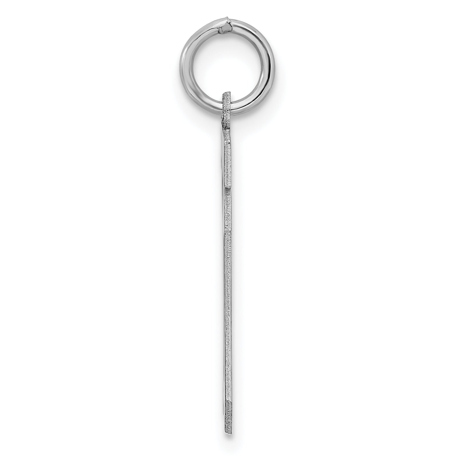 Sterling/Silver Rhodium-plated Polished Number 10 Charm