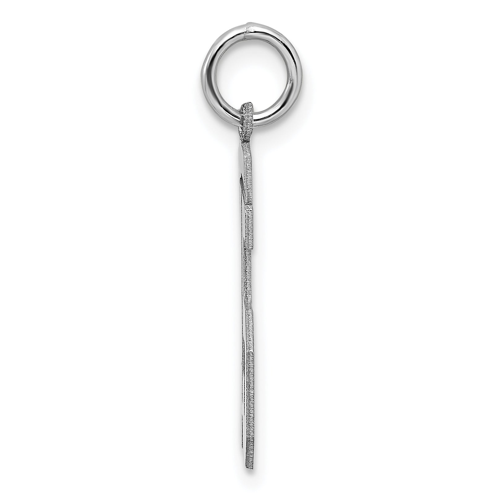 Sterling/Silver Rhodium-plated Polished Number 15 Charm