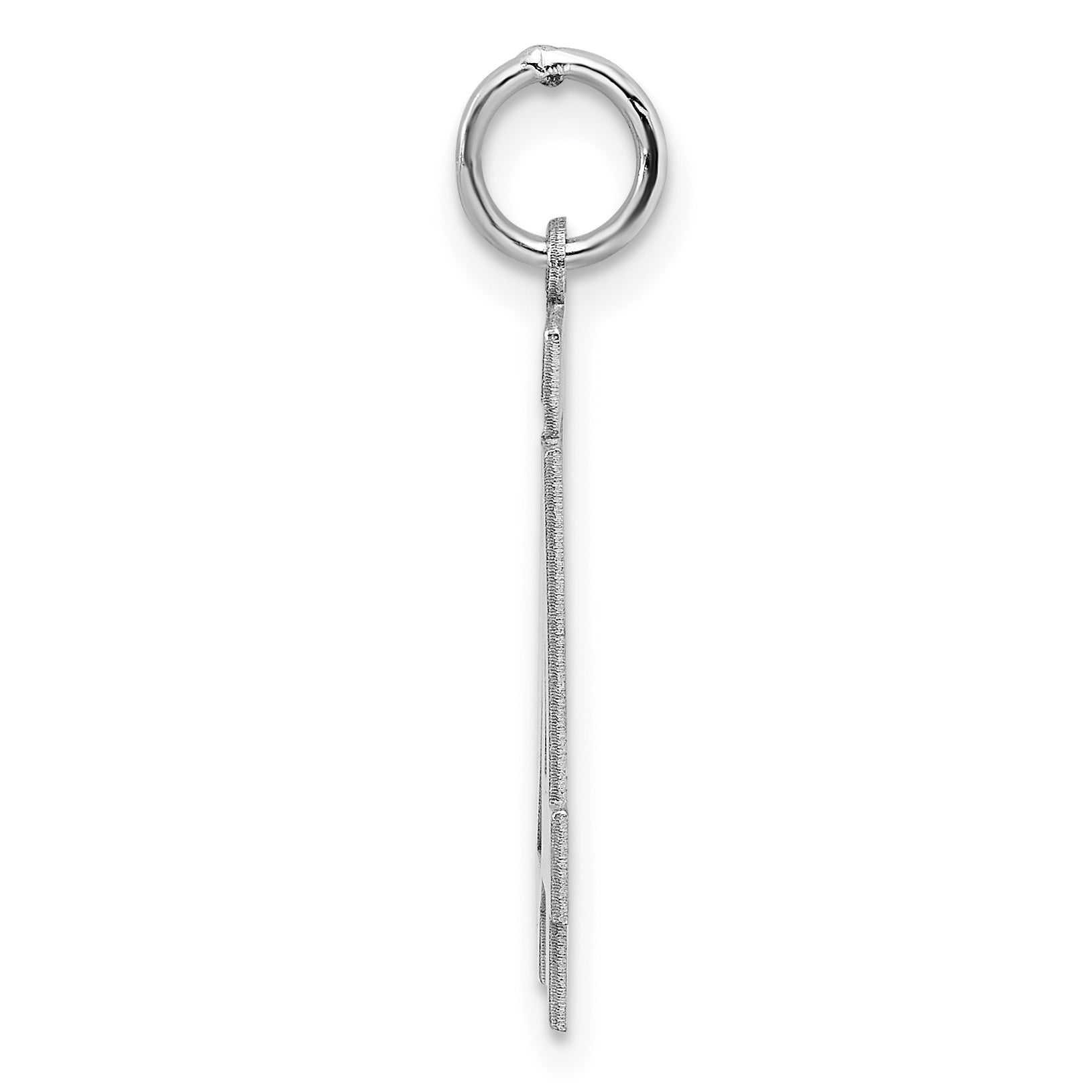 Sterling/Silver Rhodium-plated Polished Number 24 Charm