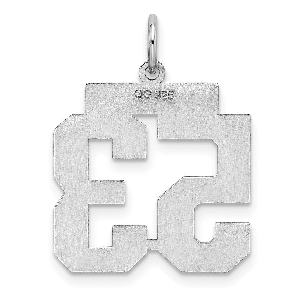 Sterling/Silver Rhodium-plated Polished Number 53 Charm