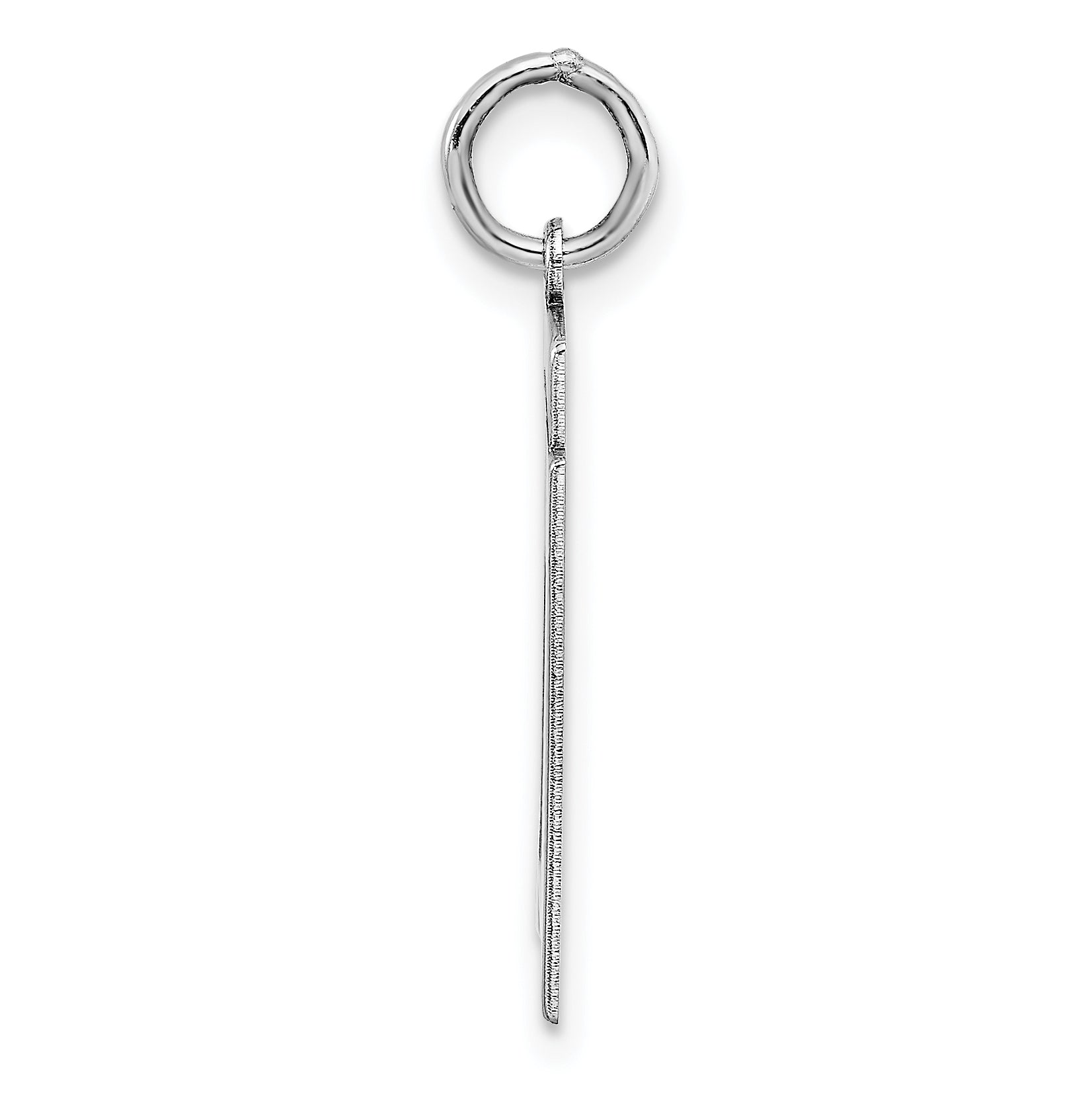 Sterling/Silver Rhodium-plated Polished Number 71 Charm
