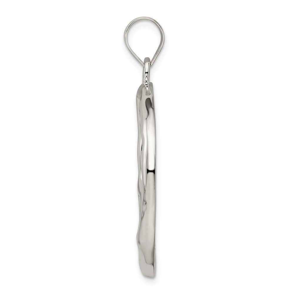 Sterling Silver Polished Peace Pendant