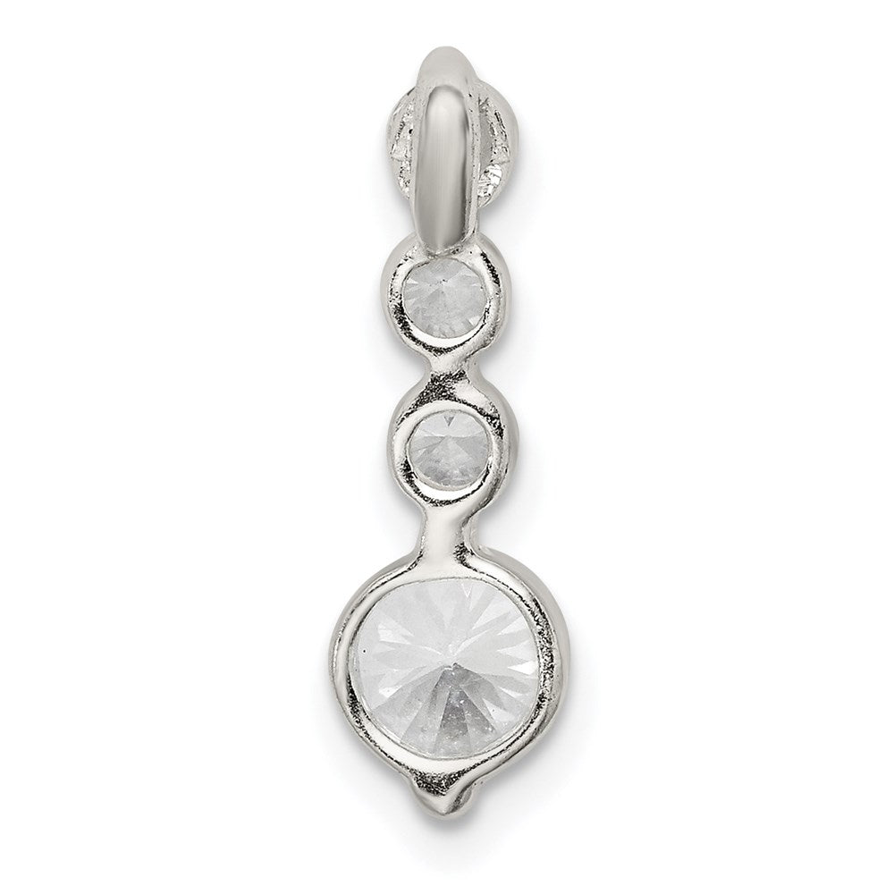 Sterling Silver Polished CZ Pendant