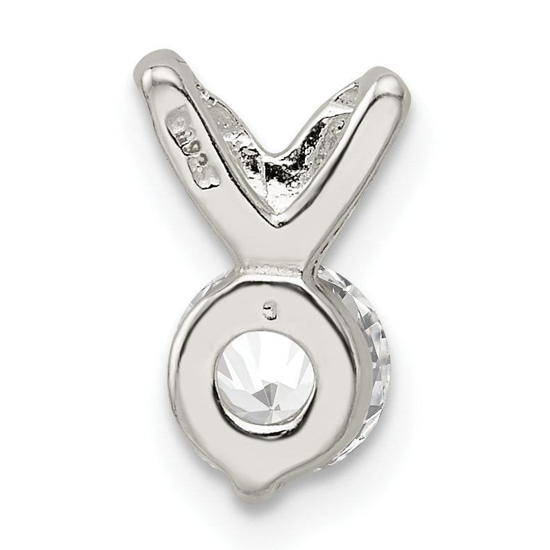 Sterling Silver CZ Pendant Chain Slide