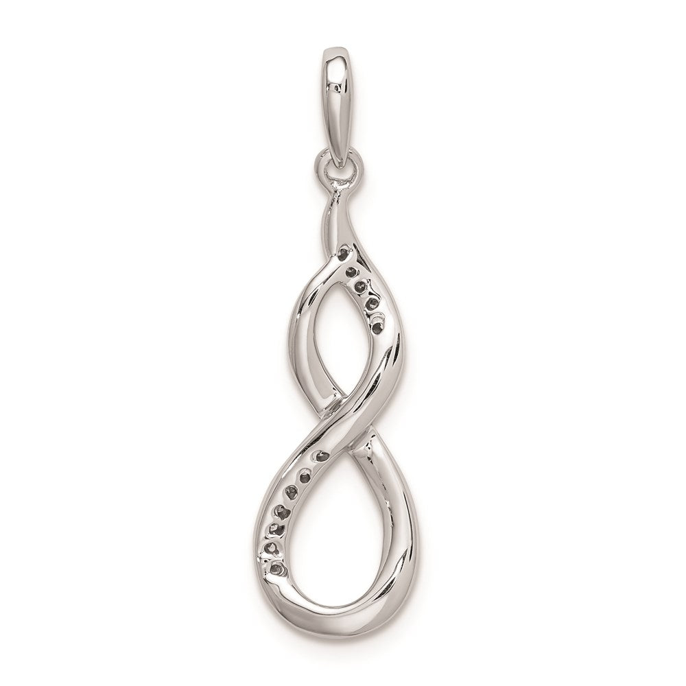 Sterling Silver Rhodium Diam. Figure 8 Pendant