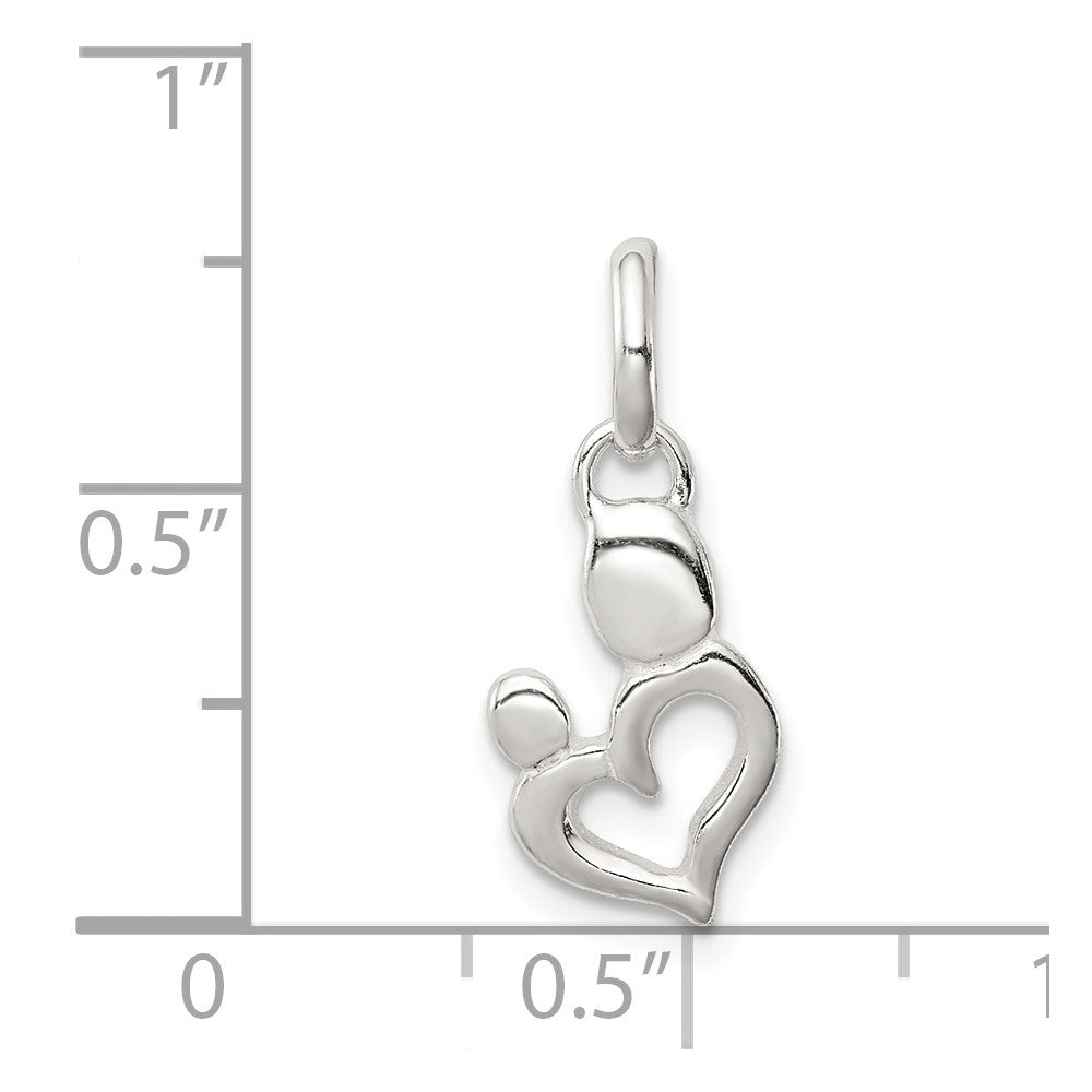 Sterling Silver Polished Heart Charm