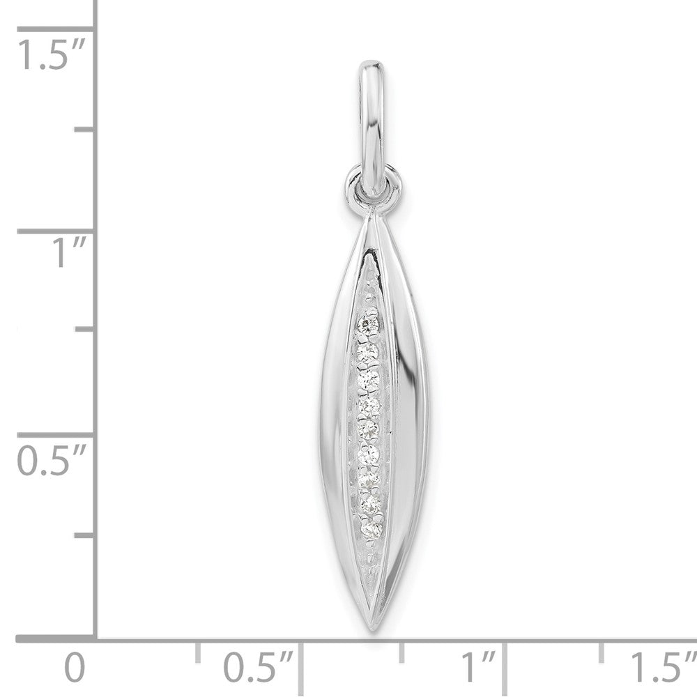 Sterling Silver Polished CZ Pendant