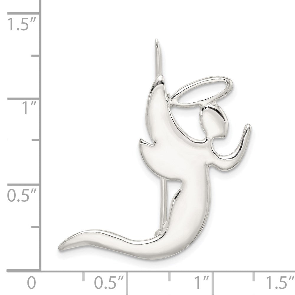 Sterling Silver Angel Kneeling in Prayer Pin