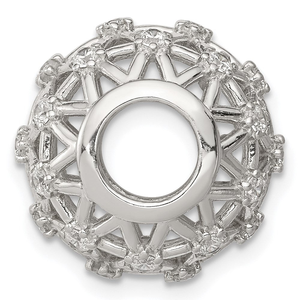 Sterling Silver CZ Slide Pendant