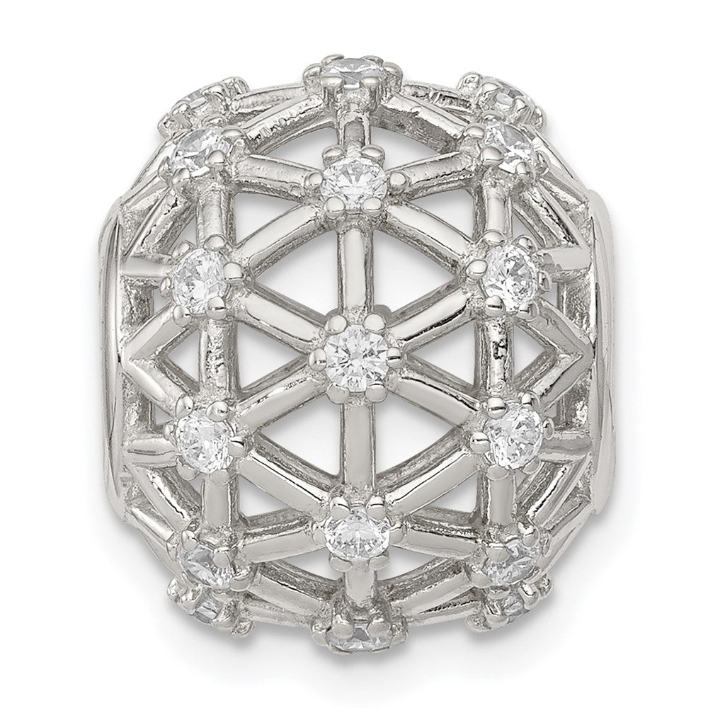 Sterling Silver CZ Slide Pendant