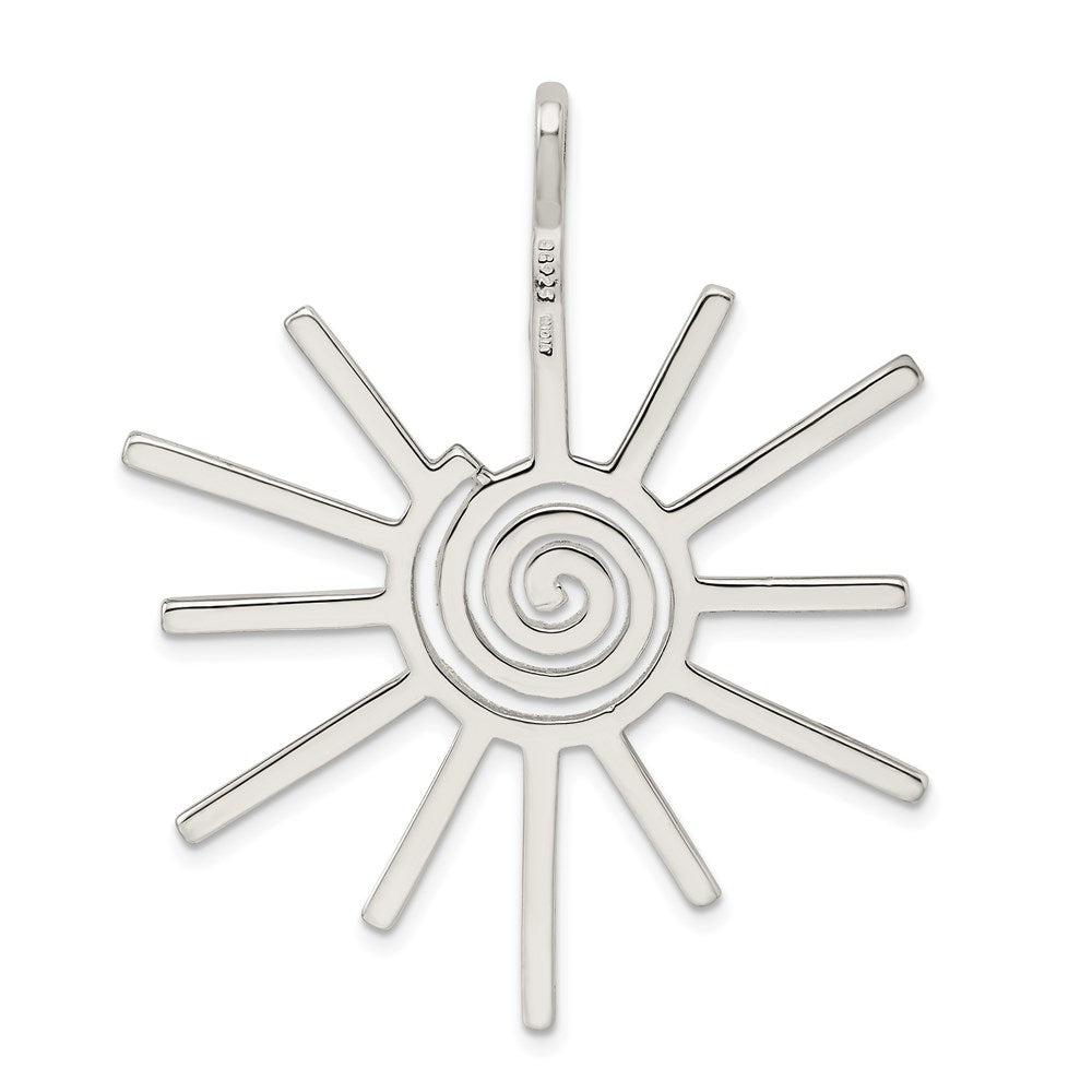 Sterling Silver Fancy Sun Pendant