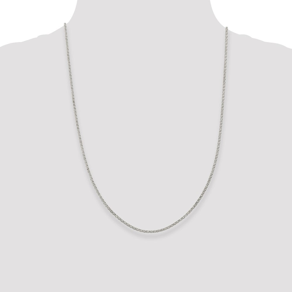 Sterling Silver 2mm Fancy Anchor Pendant Chain