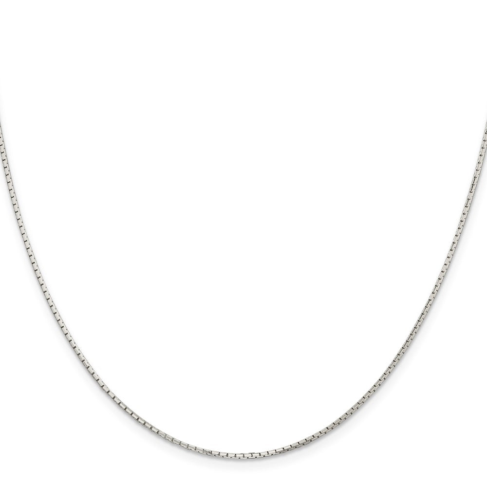 Sterling Silver 1.2mm 8 Sided Diamond-cut Mirror Box Chain
