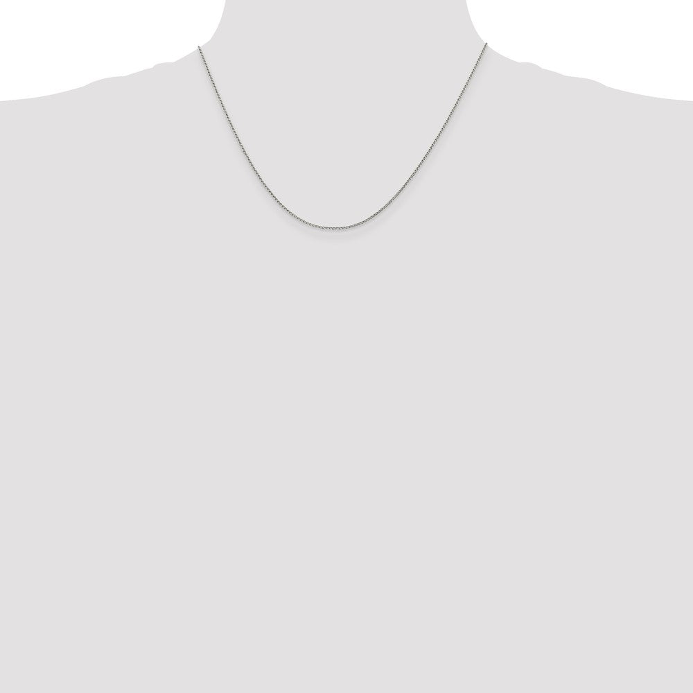 Sterling Silver 1mm Open Elongated Link Curb Chain