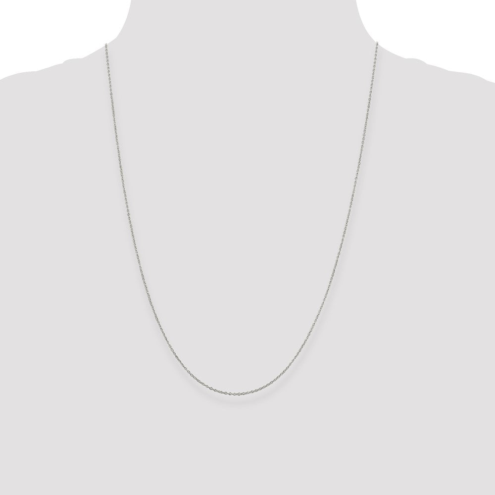 Sterling Silver Rhodium-plated 1.1mm Forzantina Cable Chain