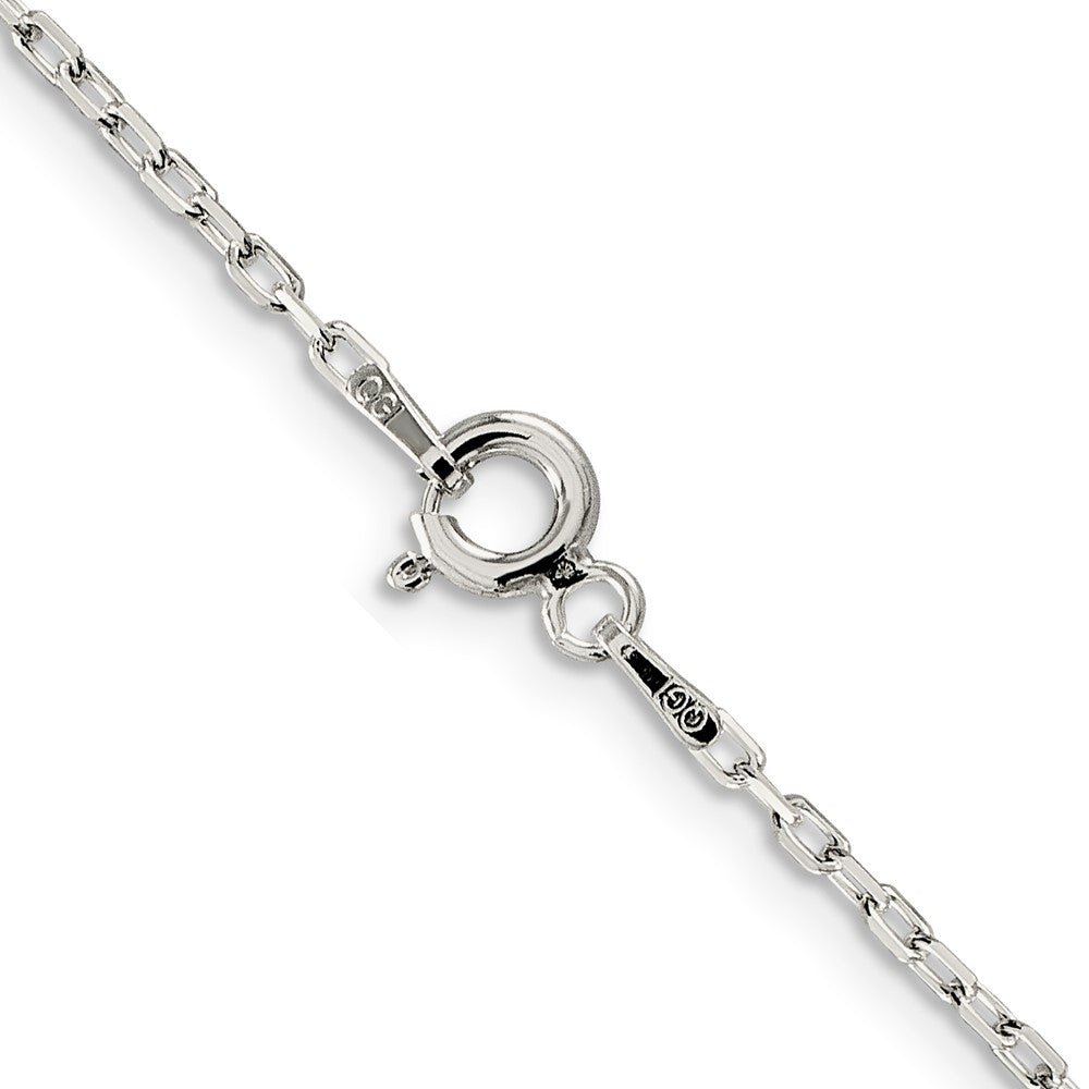 Sterling Silver 1.65mm Diamond-cut Long Link Cable Chain