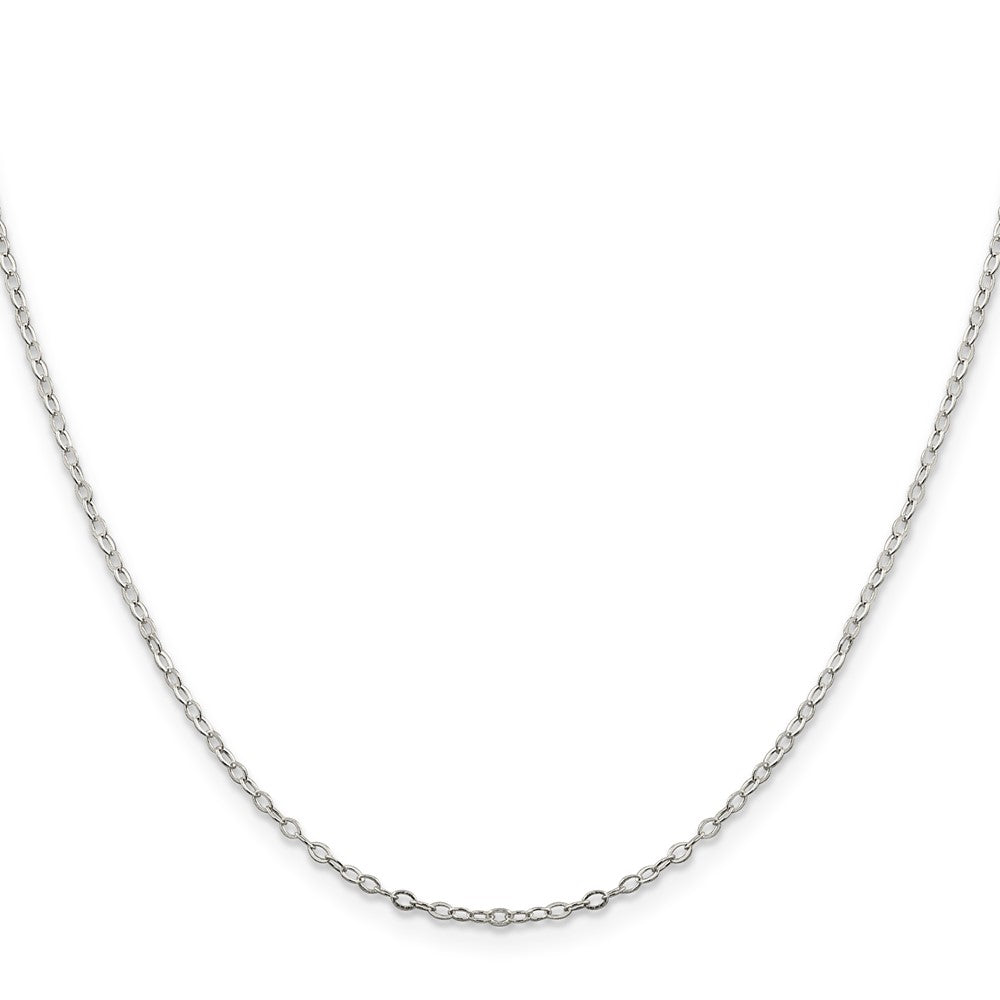 Sterling Silver 1.5mm Flat Open Oval Cable Chain