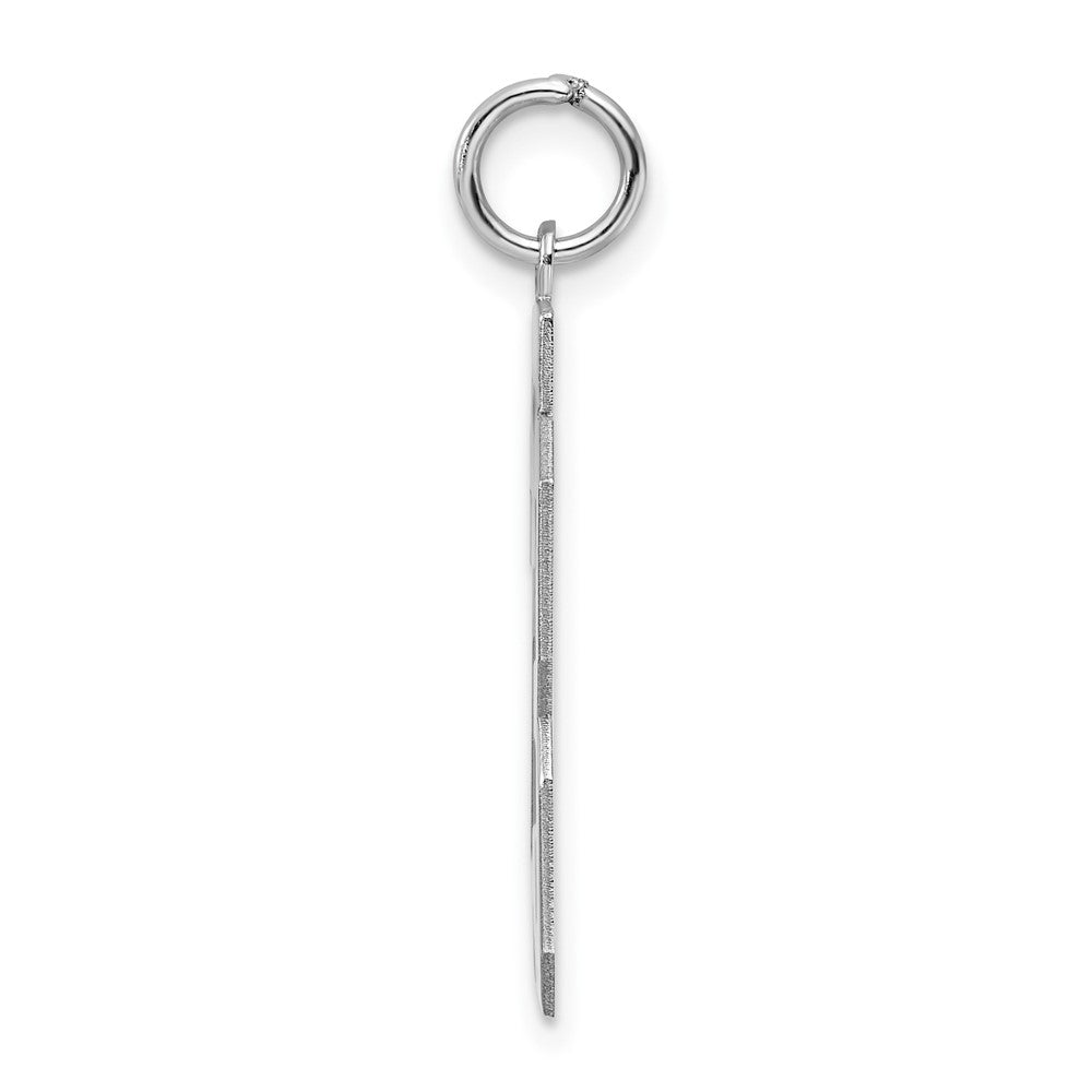 Sterling Silver/Rhodium-plated Polished Number 23 Charm