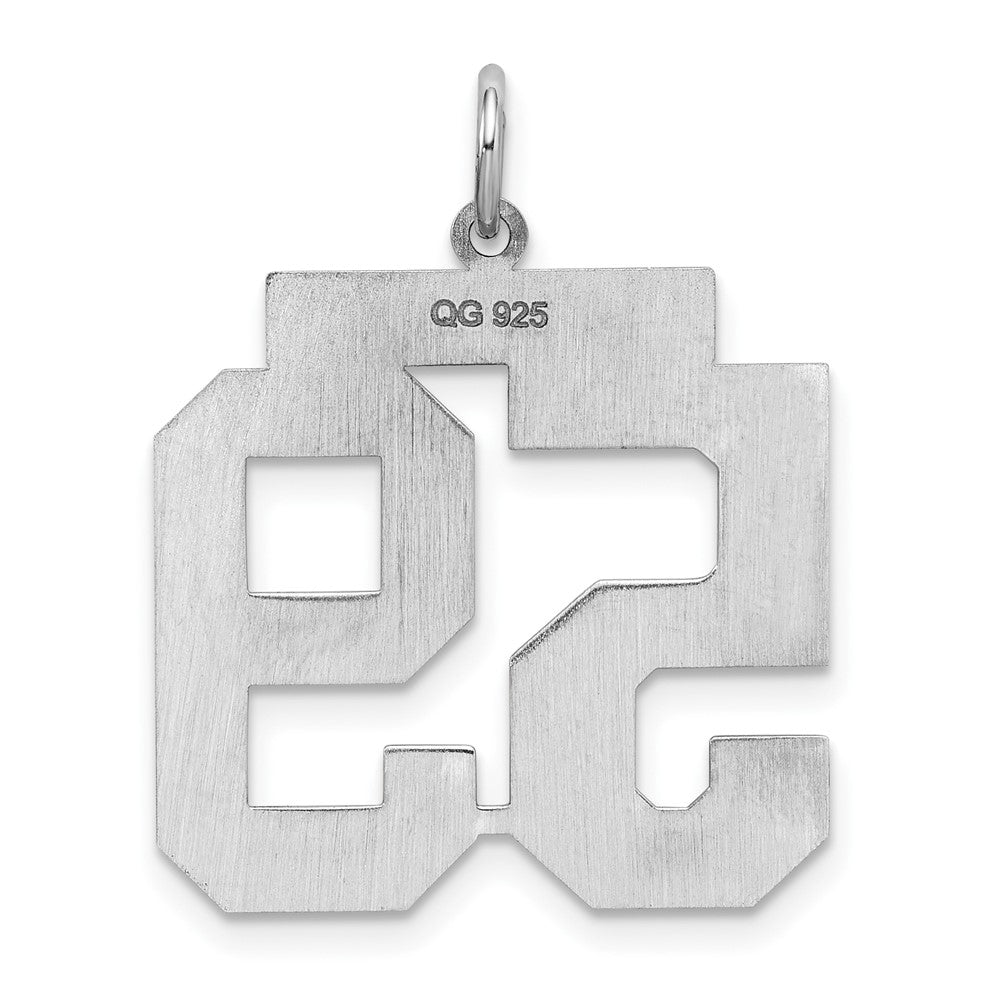 Sterling Silver/Rhodium-plated Polished Number 59 Charm