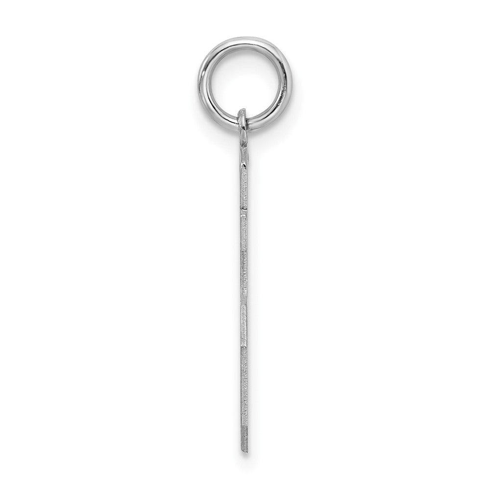 Sterling Silver/Rhodium-plated Satin Number 15 Charm