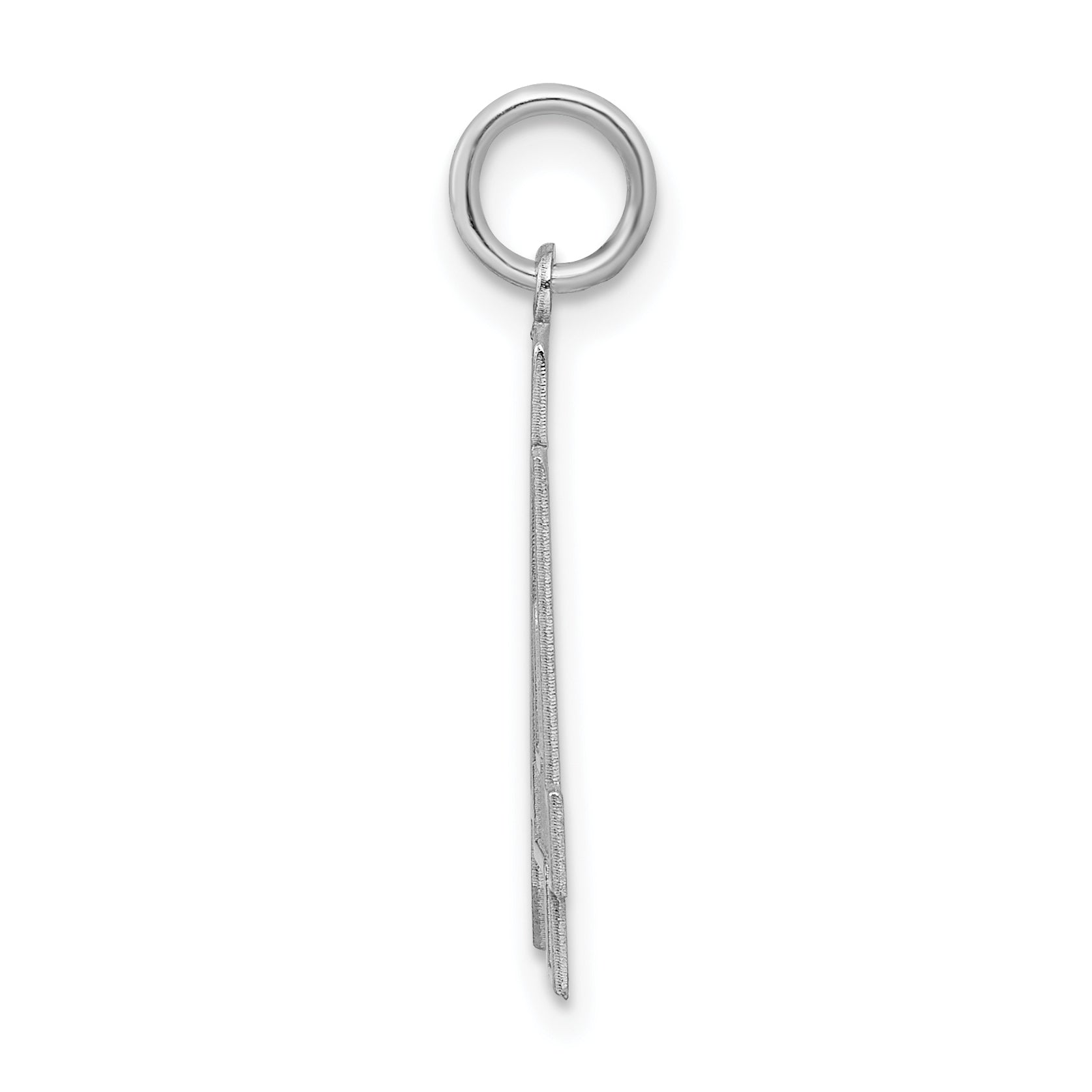 Sterling Silver/Rhodium-plated Satin Number 54 Charm
