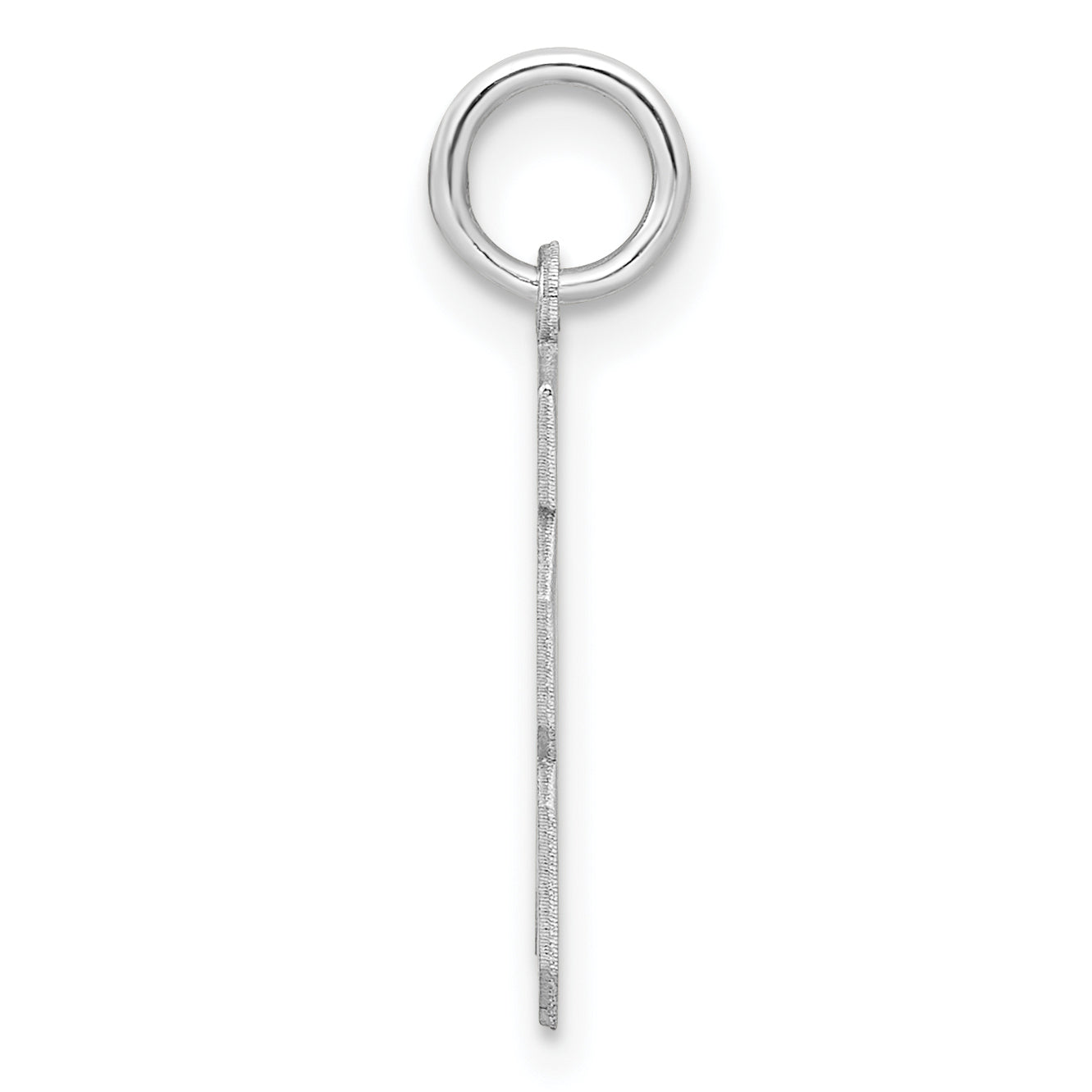 Sterling Silver/Rhodium-plated Satin Number 18 Charm