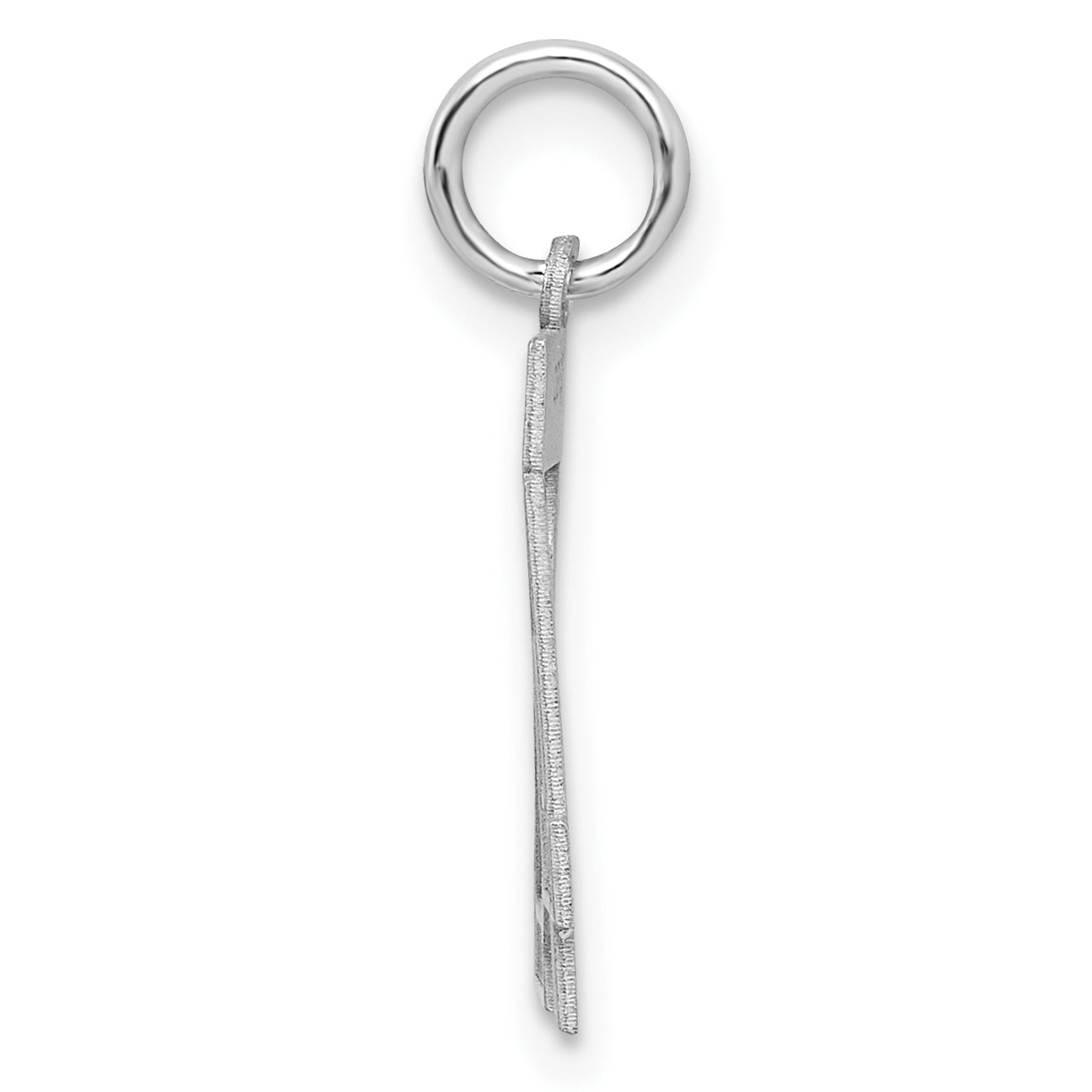 Sterling Silver/Rhodium-plated Satin Number 24 Charm