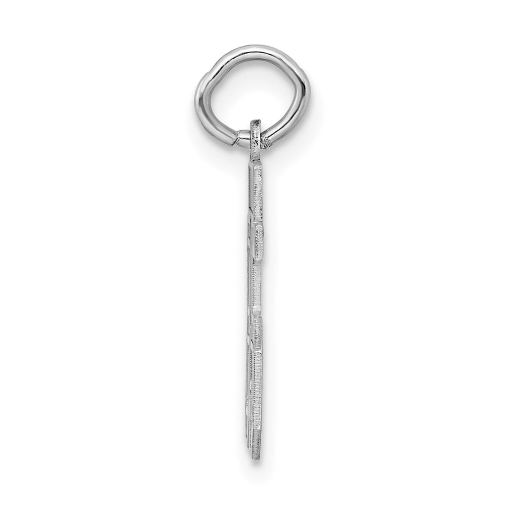 Sterling Silver/Rhodium-plated Satin Number 85 Charm