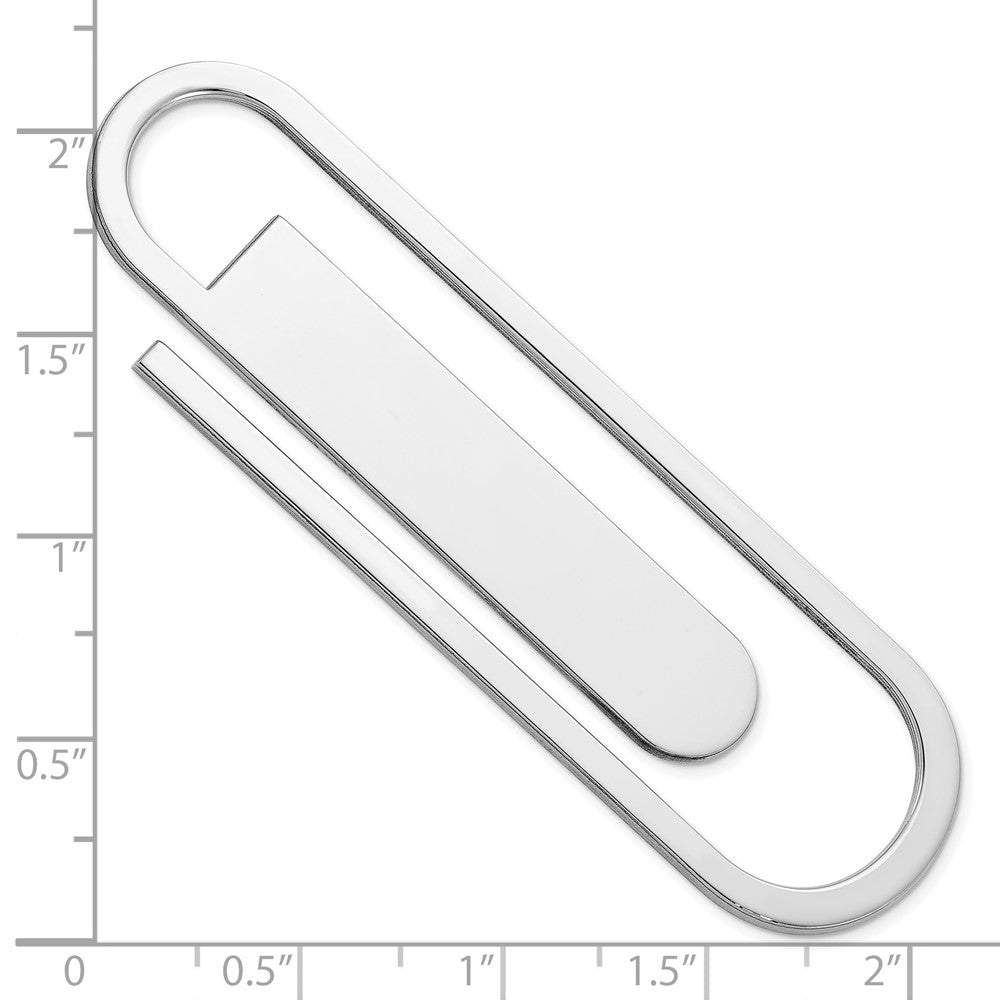 Sterling Silver Paper Clip Shaped Book Mark / Money Clip