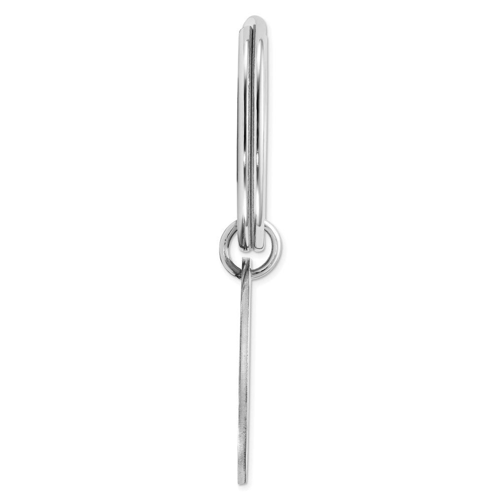 Sterling Silver Rhodium-plated Key Ring