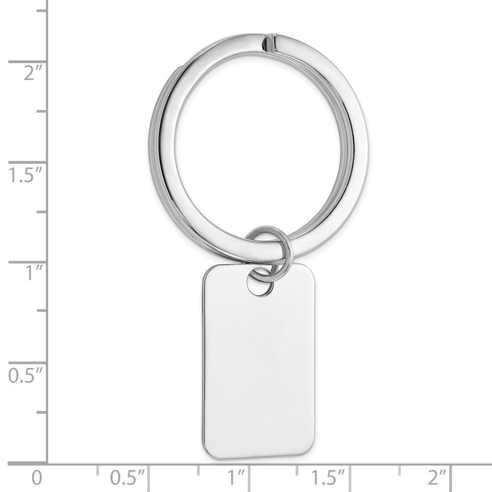 Sterling Silver Rhodium-plated Key Ring