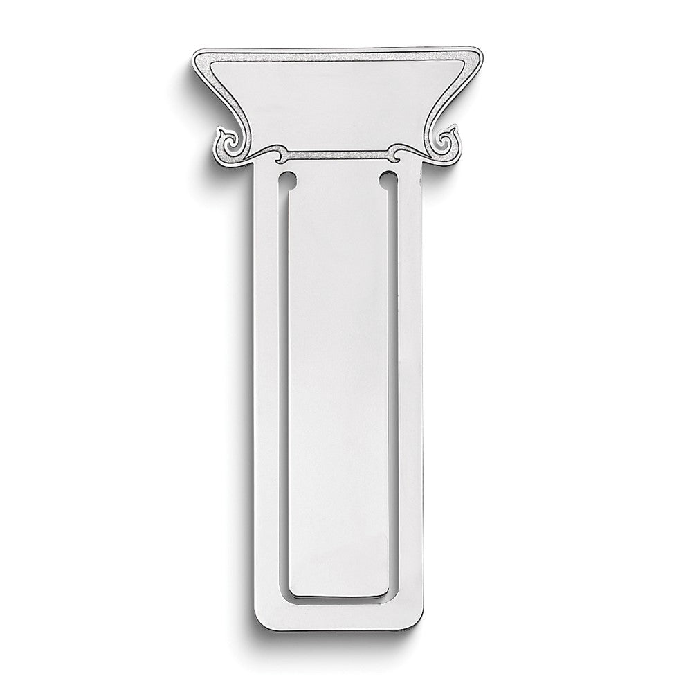 Sterling Silver Rhodium-plated Blank Version Book Mark