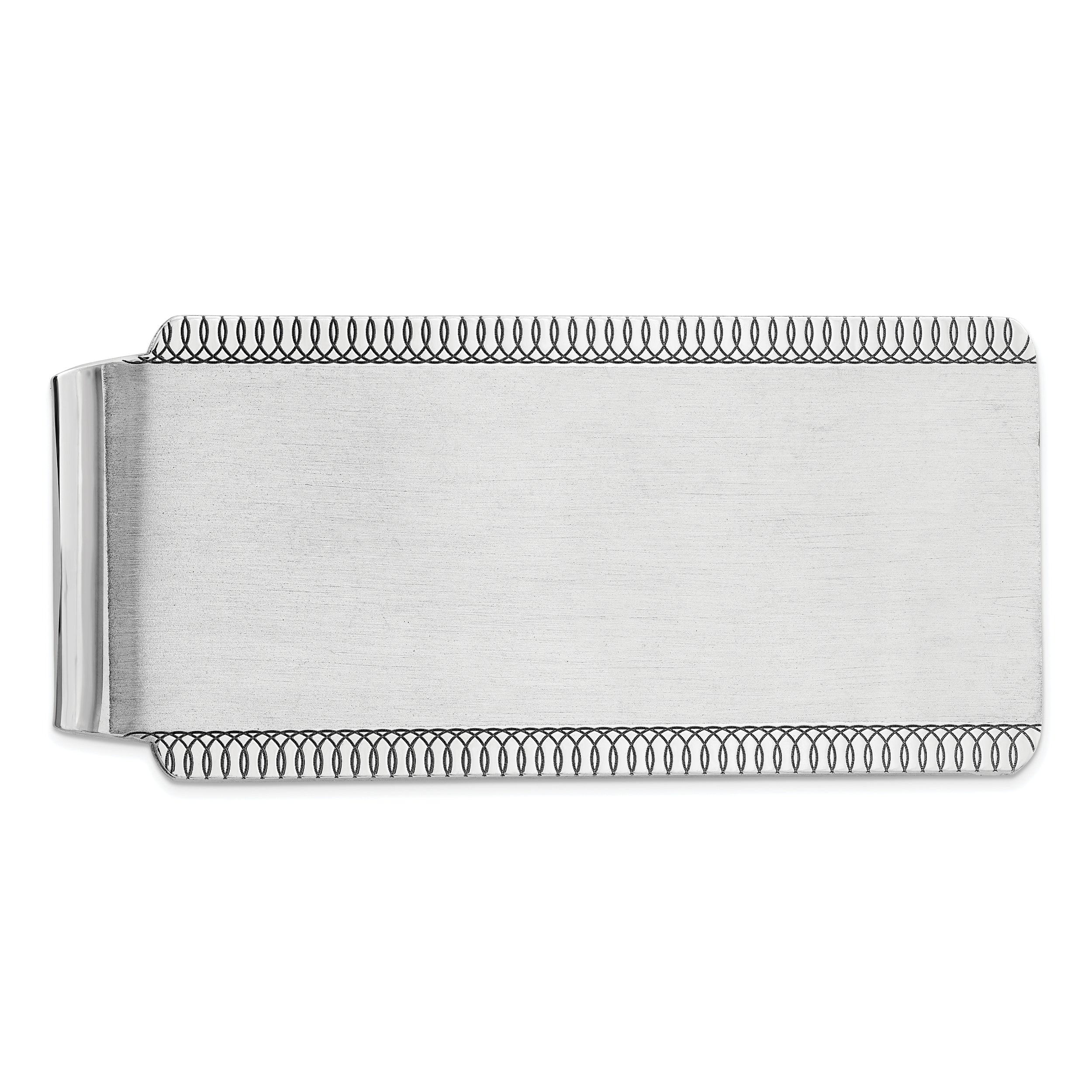 Sterling Silver Satin Rhodium-plated Front Money Clip