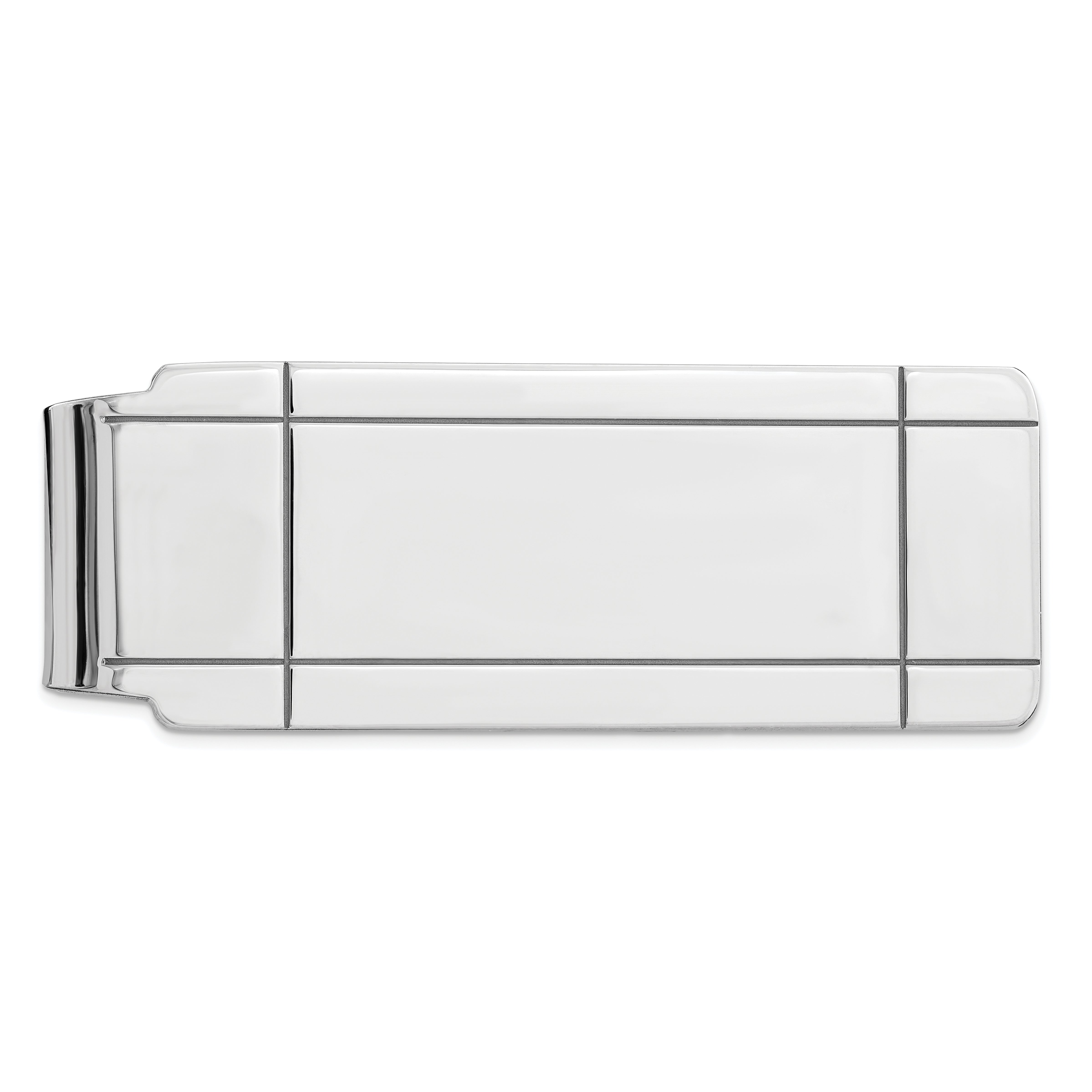 Sterling Silver Rhodium-plated Money Clip