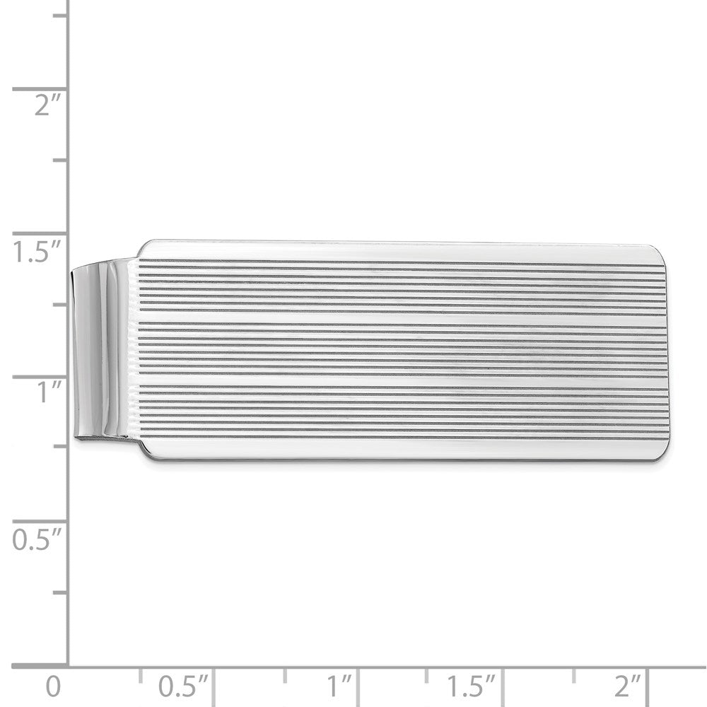 Sterling Silver Rhodium-plated Money Clip