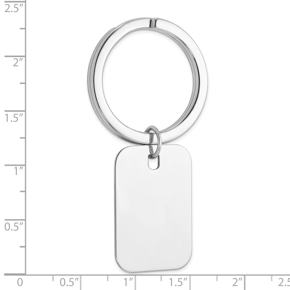 Sterling Silver Rhodium Plated Key Chain