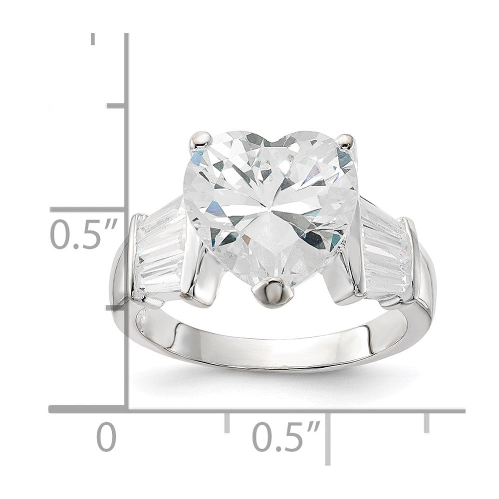 Sterling Silver CZ Heart Ring