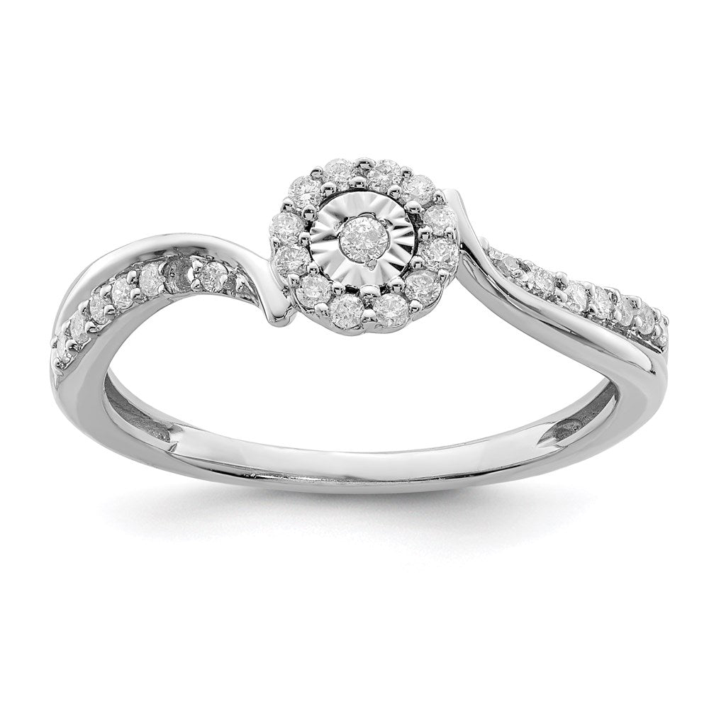 Sterling Silver Rhodium Diam. Ring