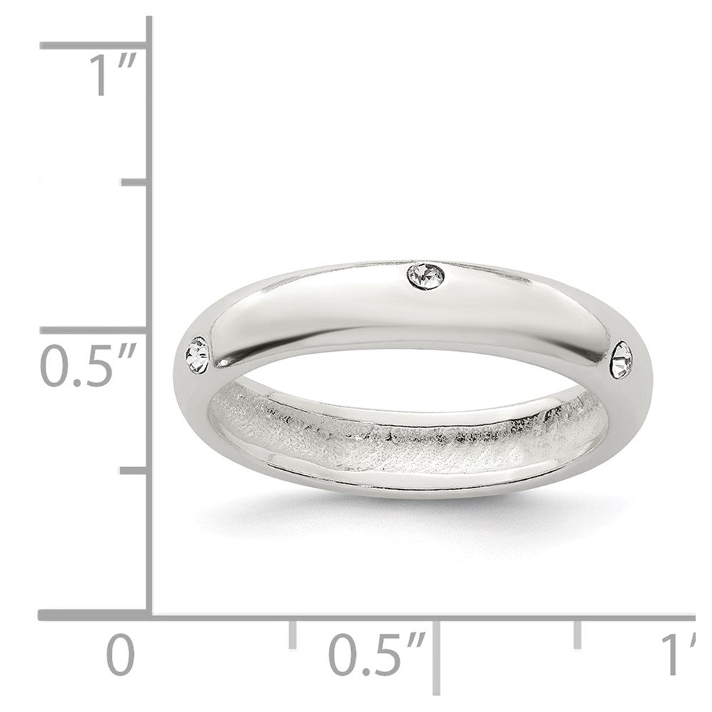 Sterling Silver Stellux Crystal Ring