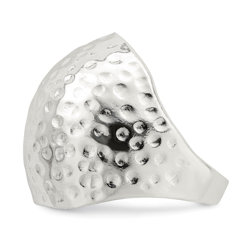 Sterling Silver Textured Dome Ring