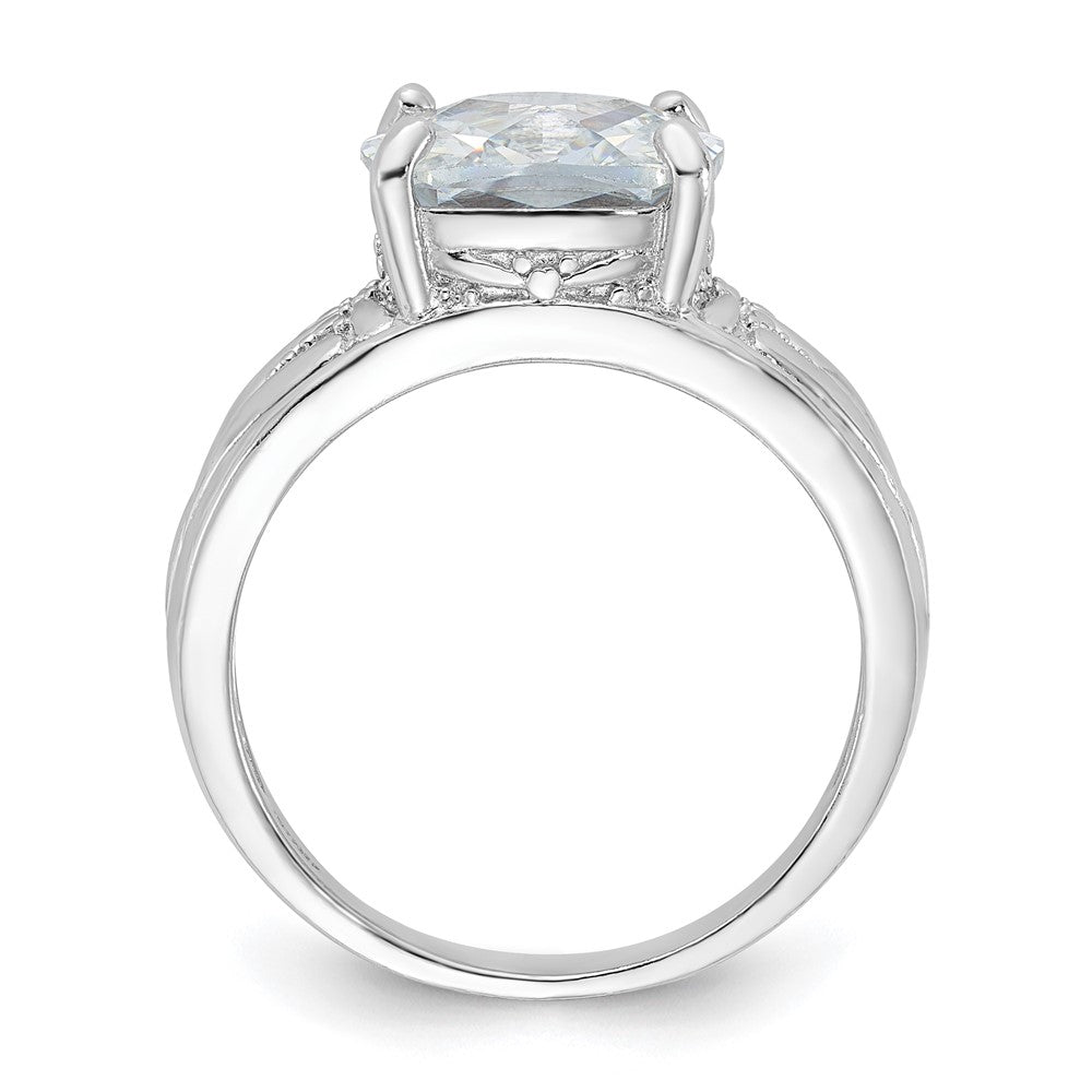Sterling Silver Cushion CZ Ring