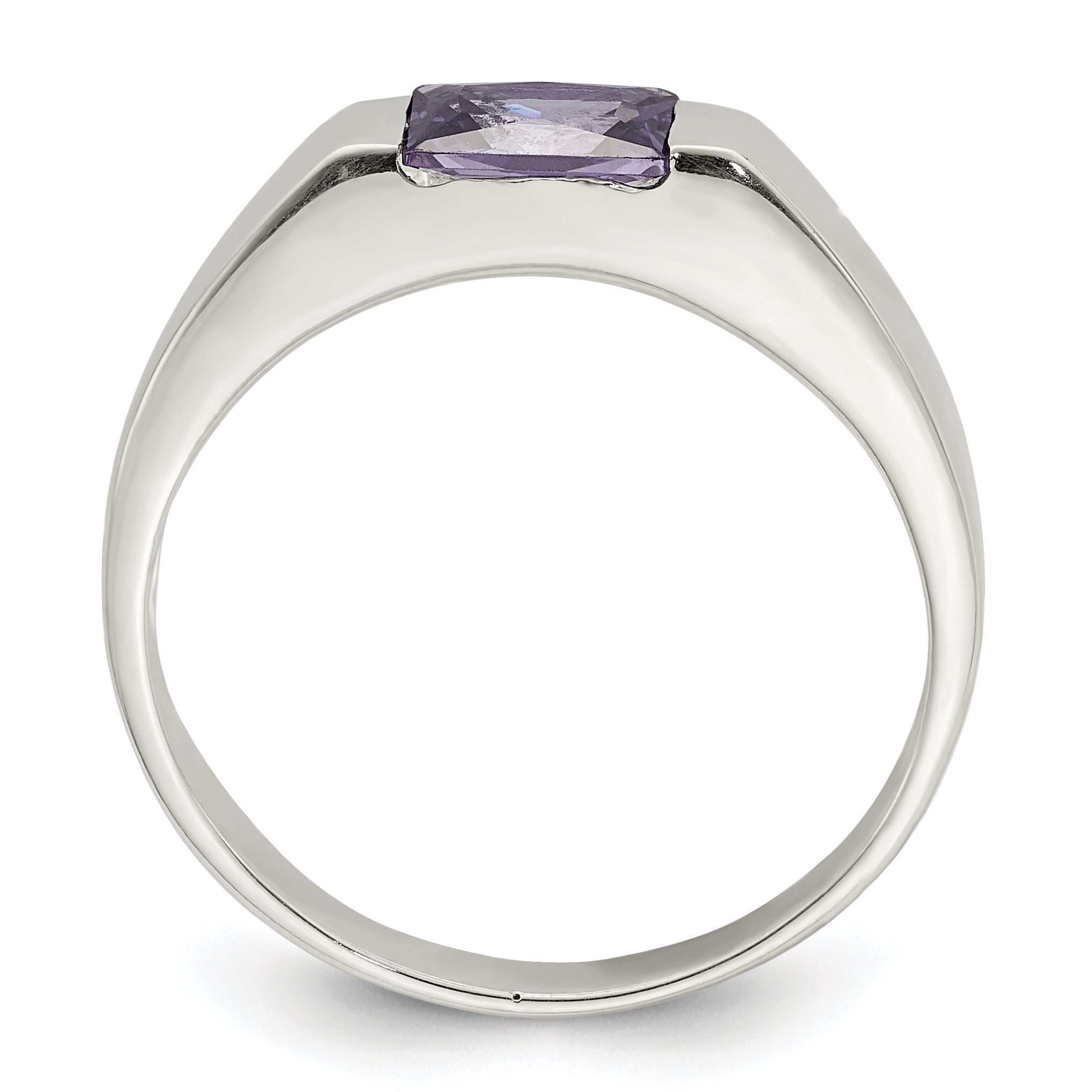 Sterling Silver Purple CZ Ring