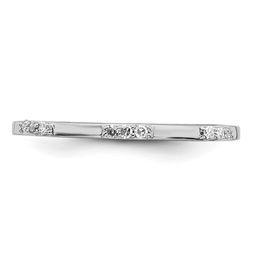 Sterling Silver Rhodium Plated Diamond Ring