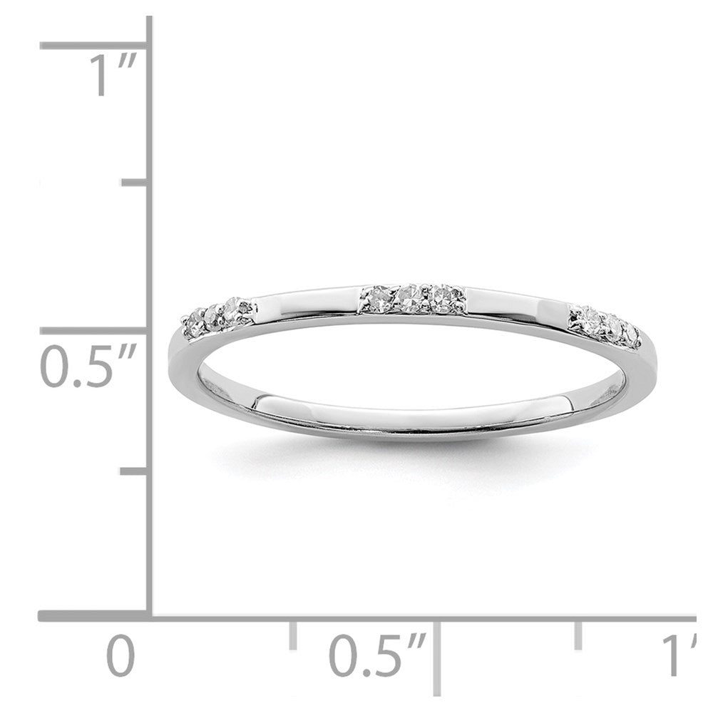 Sterling Silver Rhodium Plated Diamond Ring