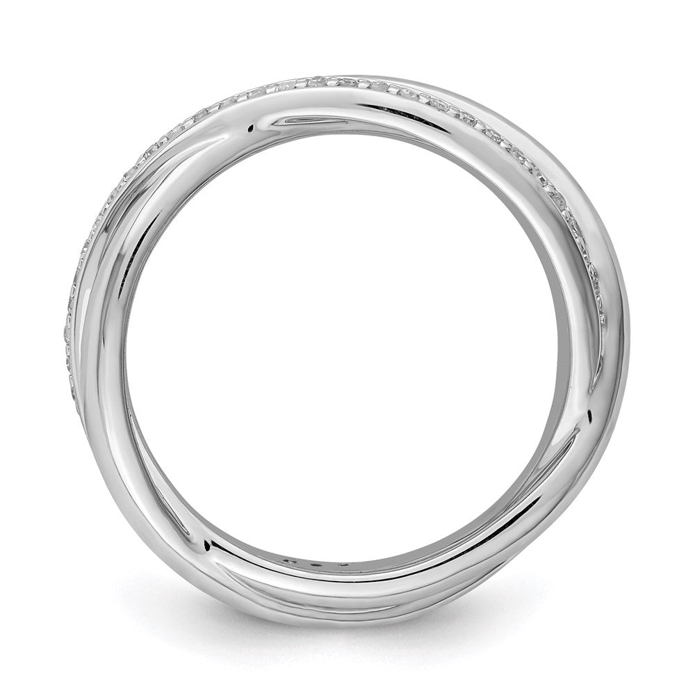 Sterling Silver Rhodium Diam. Band
