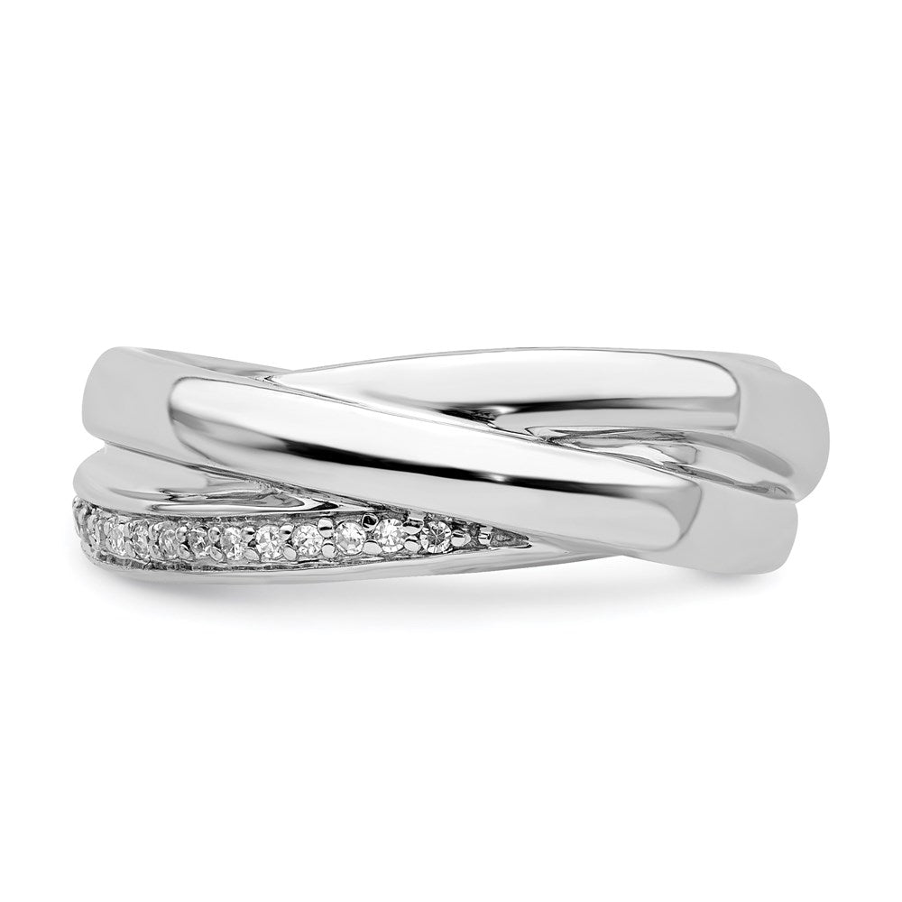 Sterling Silver Rhodium Diam. Band