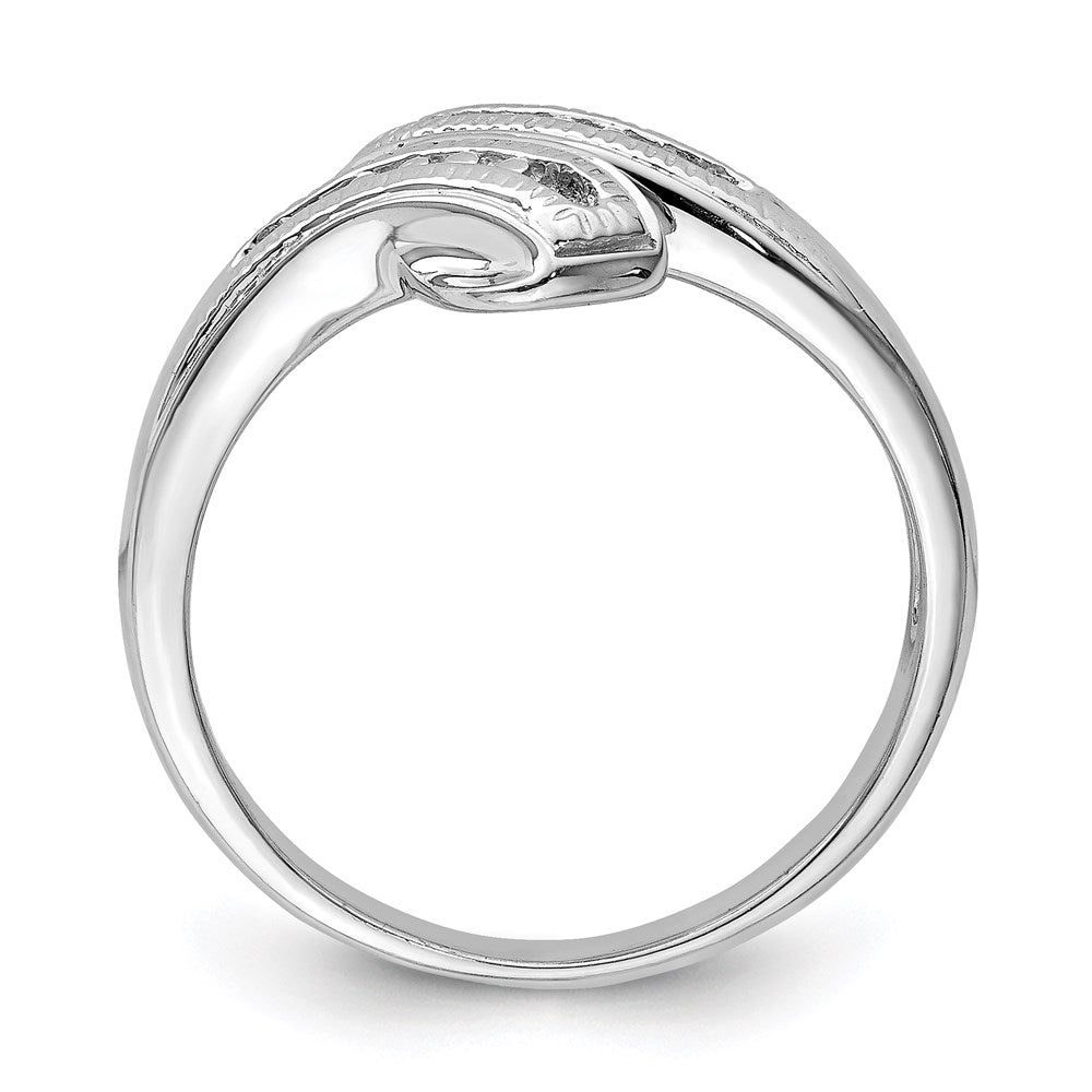 Sterling Silver Rhodium Plated Diamond Ring