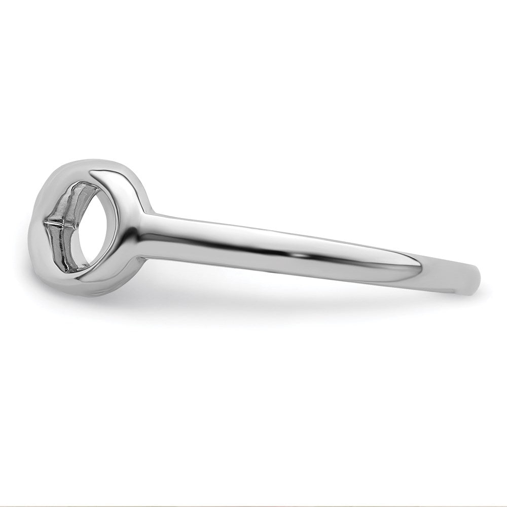 Sterling Silver Rhodium-plated Infinity Ring