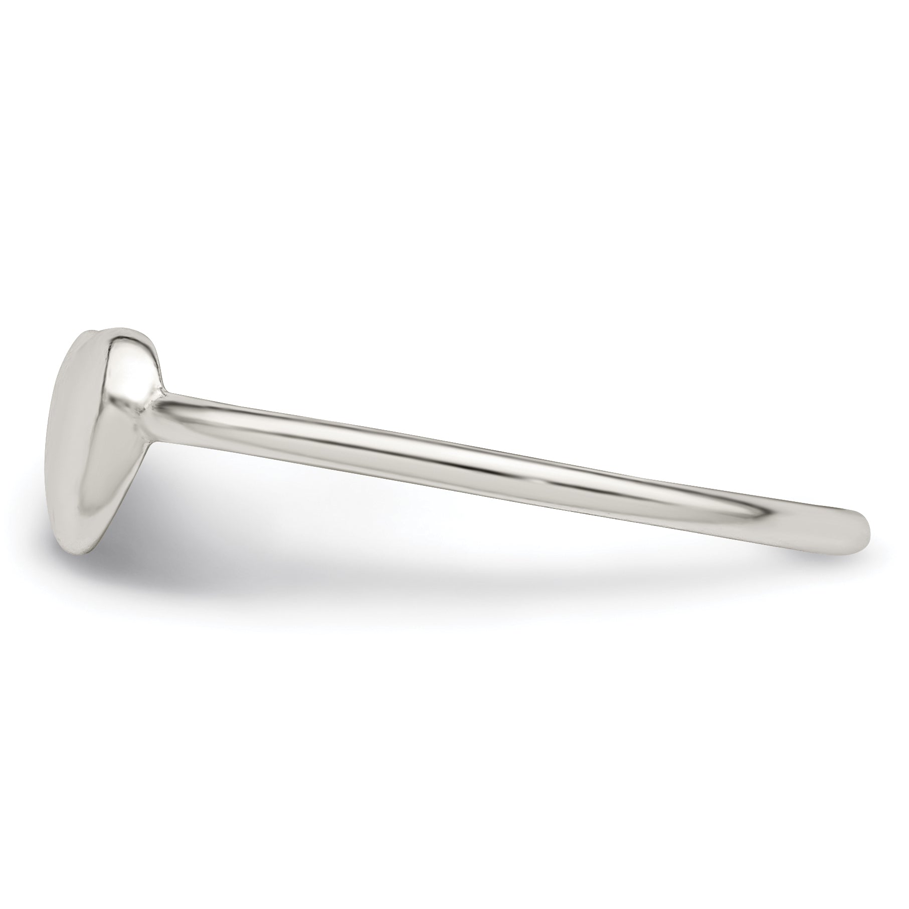 Sterling Silver Polished Heart Ring