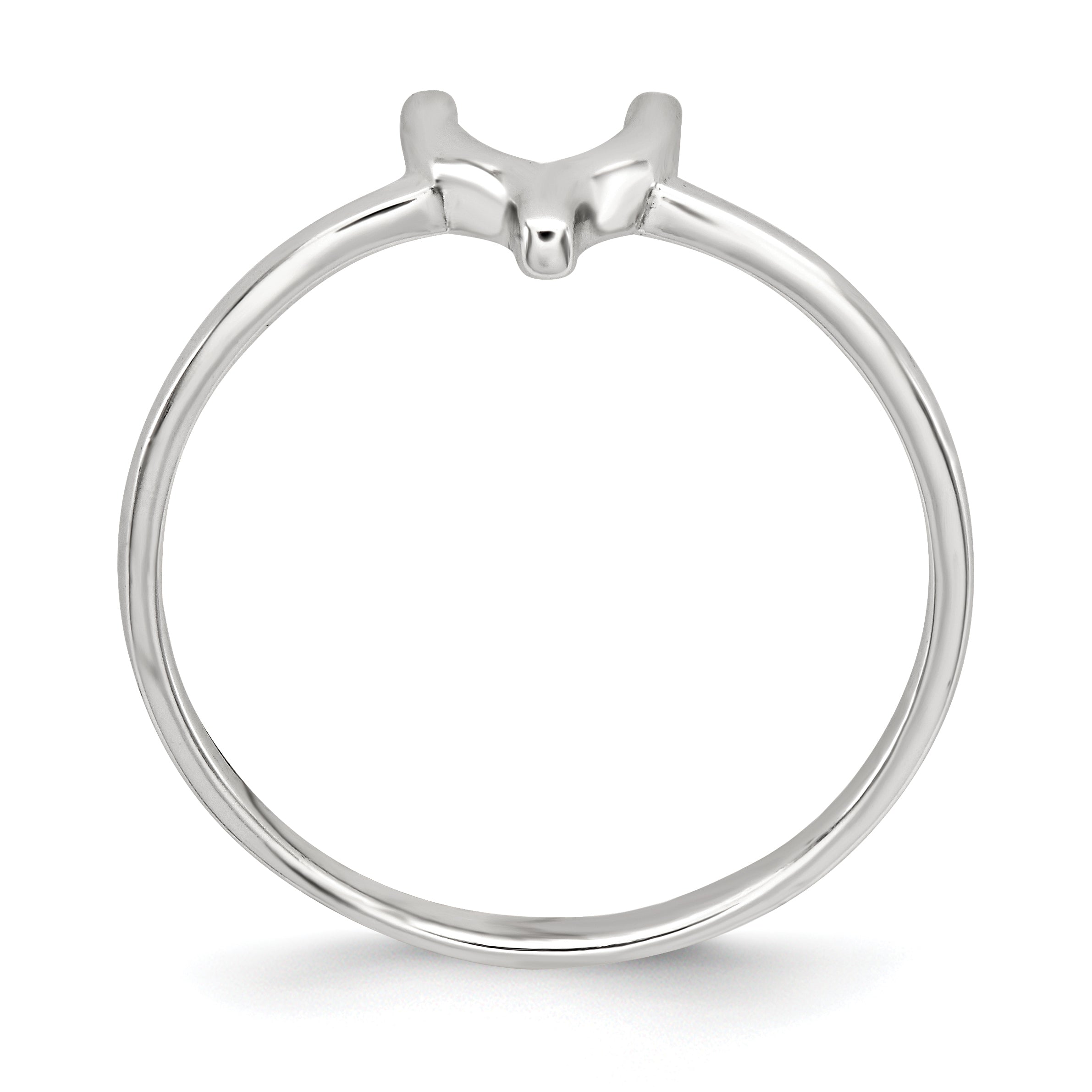 Sterling Silver Polished Wishbone Ring